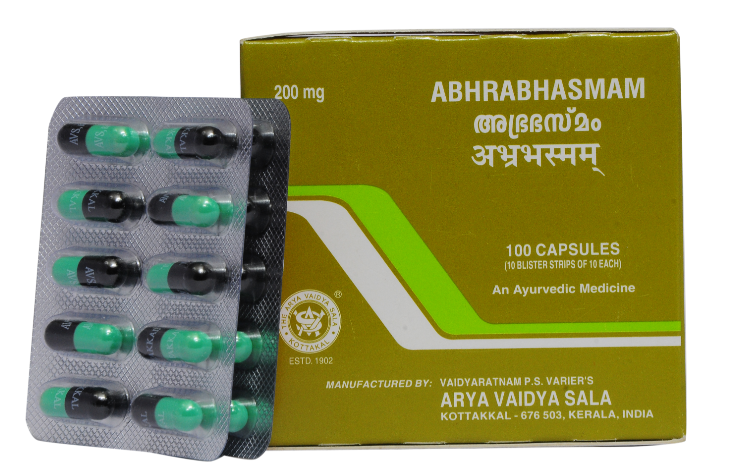 Arya Vaidya Sala Kottakkal Abhrabhasmam 200 mg Capsule